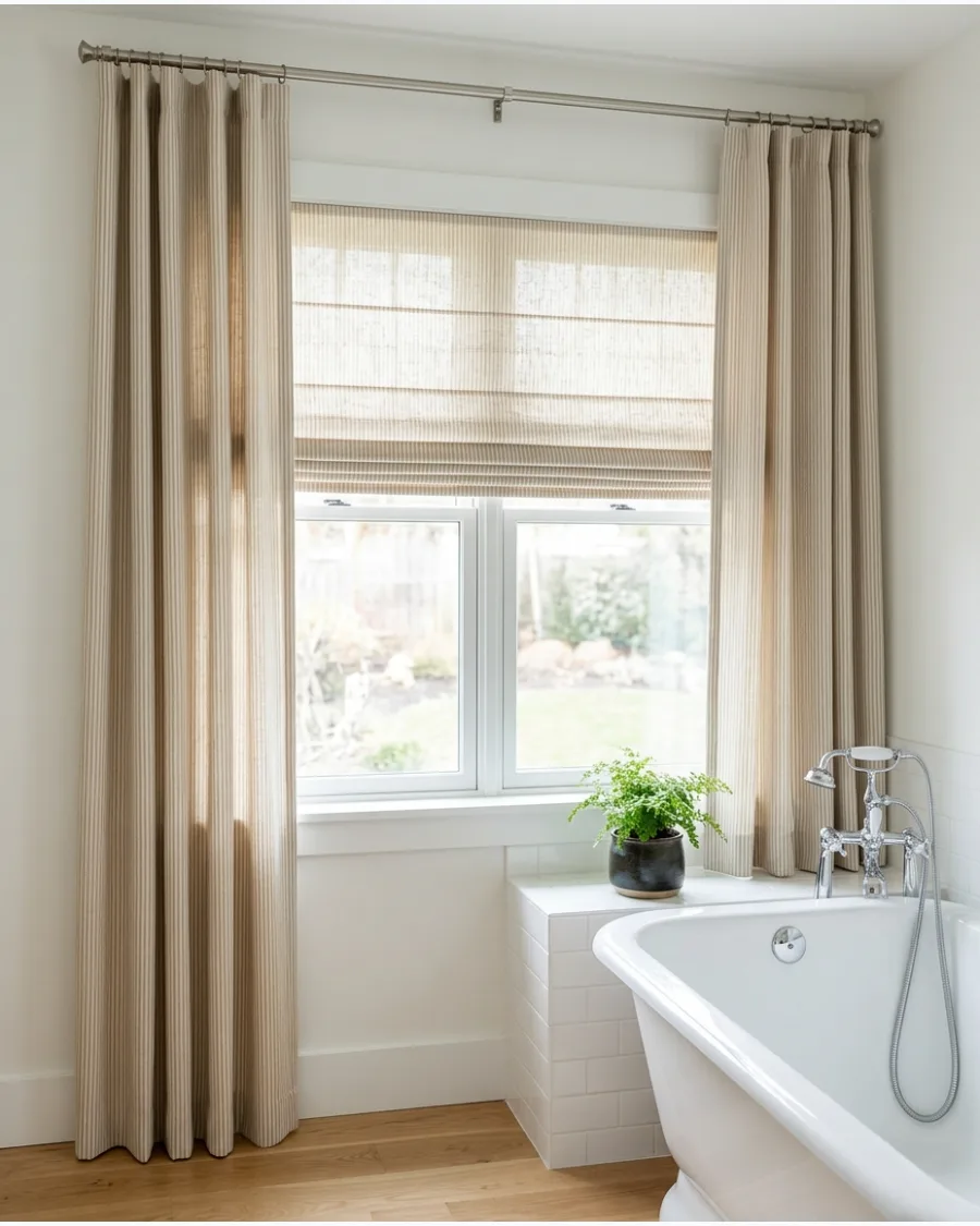 45. Matching Curtain and Roman Shade Fabric