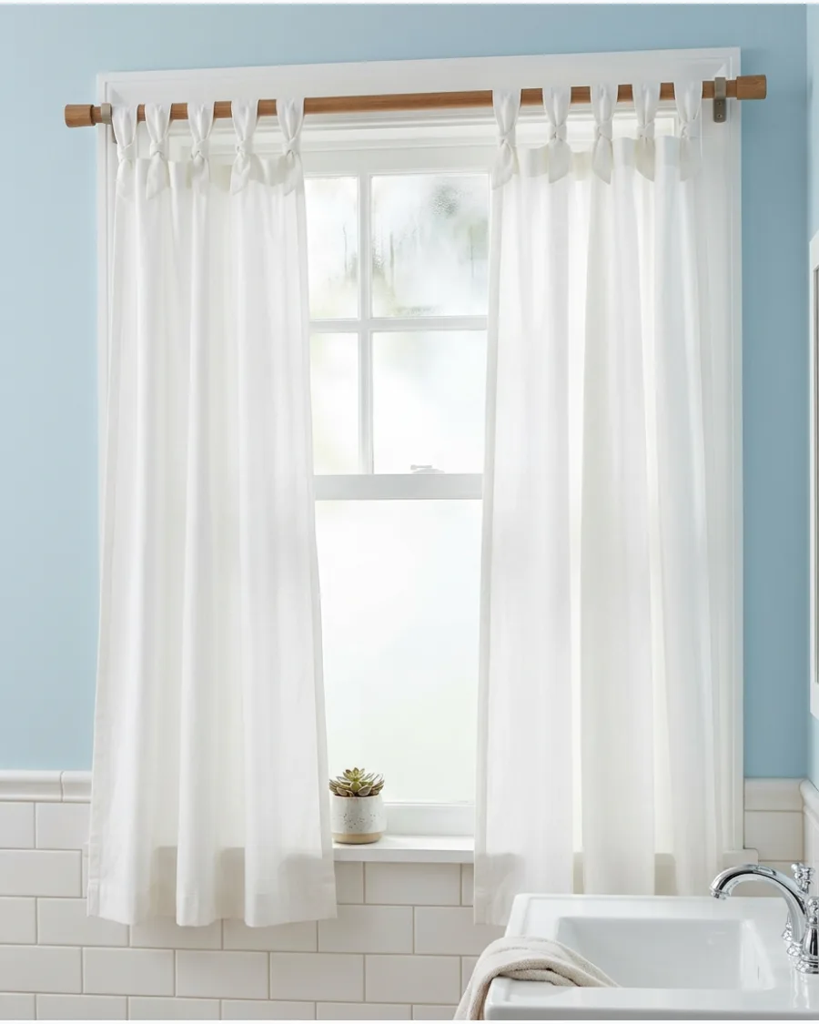 7. Relaxed Tie-Top Curtains