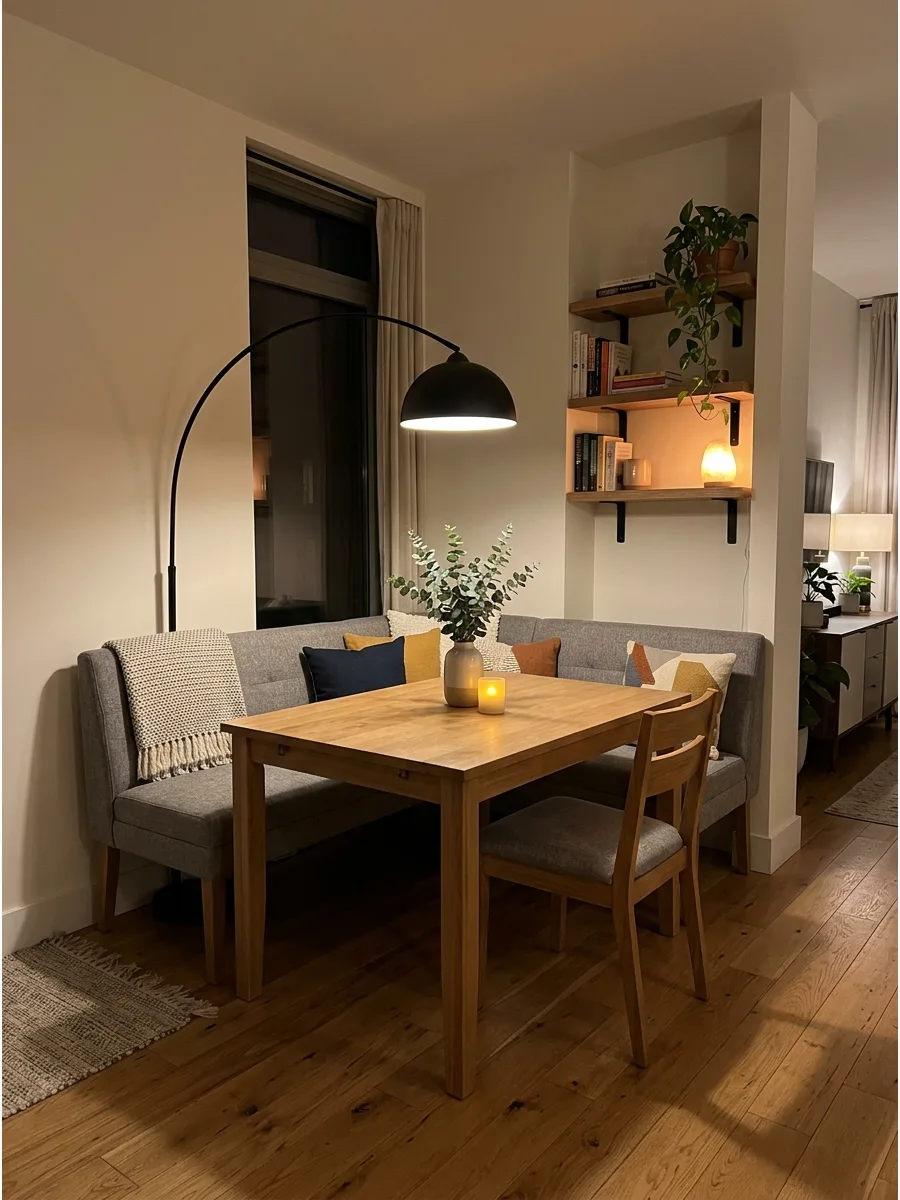 10. Apartment Corner Dining Nook