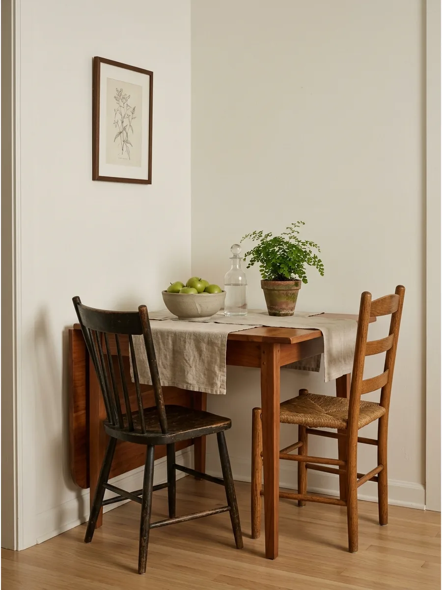 13. Drop-Leaf Table Corner Nook
