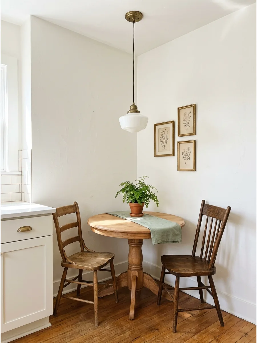 27. Vintage Corner Dining Nook