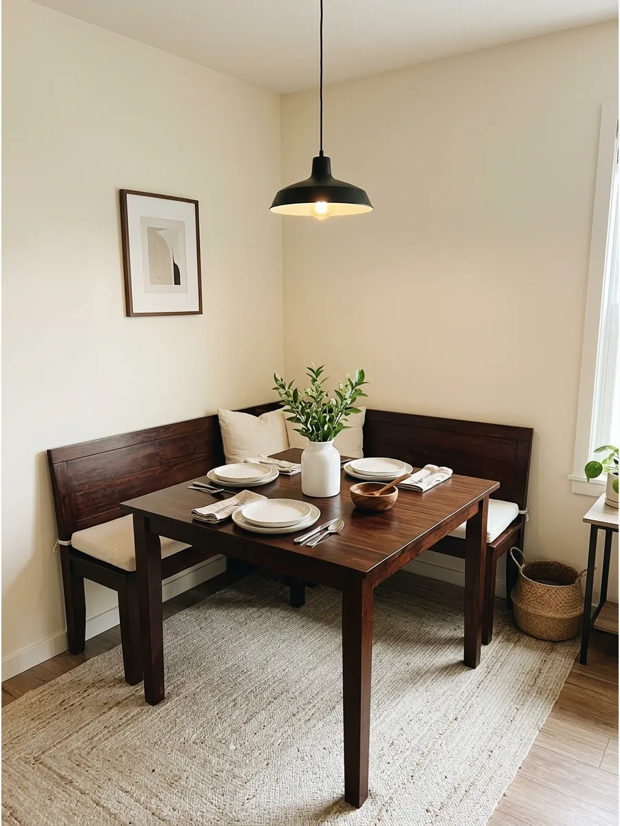 28. Dark Wood Dining Nook