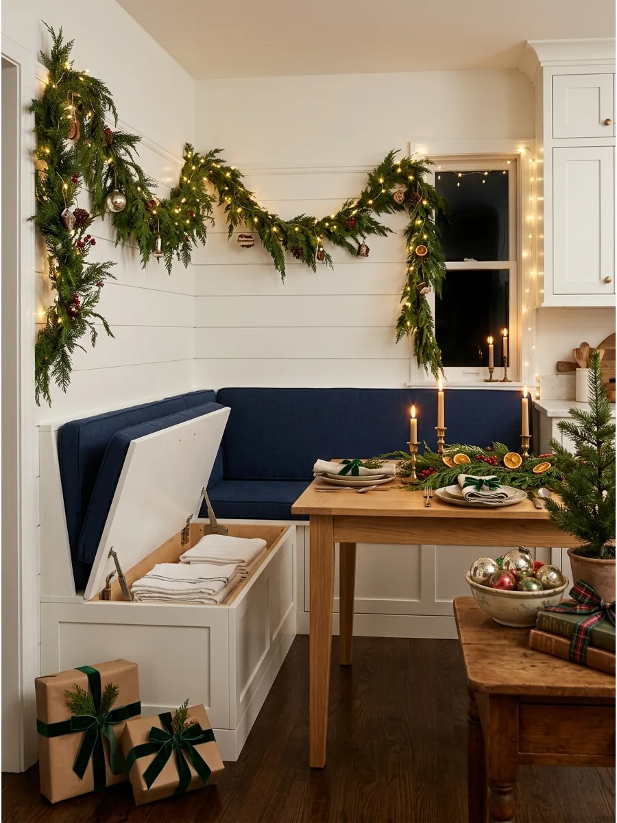 3. Corner Bench With Storage
