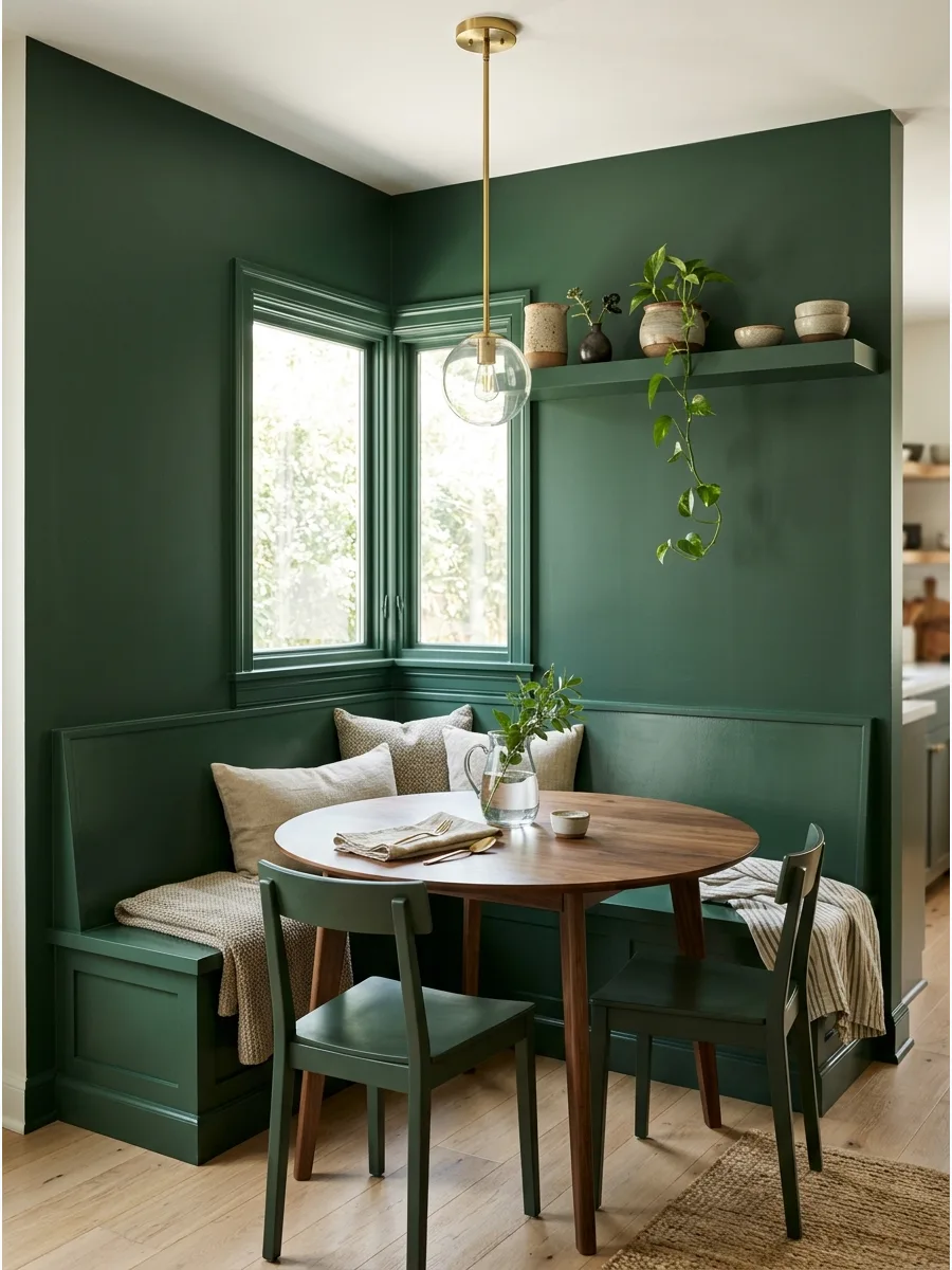 37. Color-Drenched Corner Nook