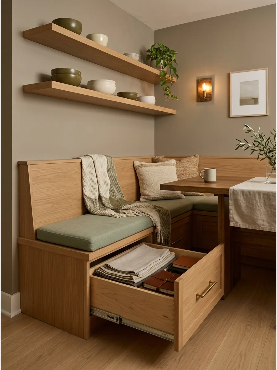 4. Dining Nook With Drawers