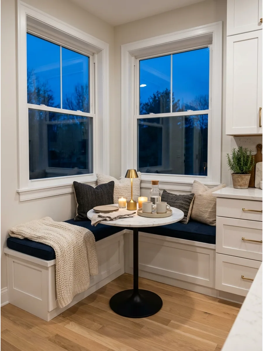5. Window Corner Dining Nook