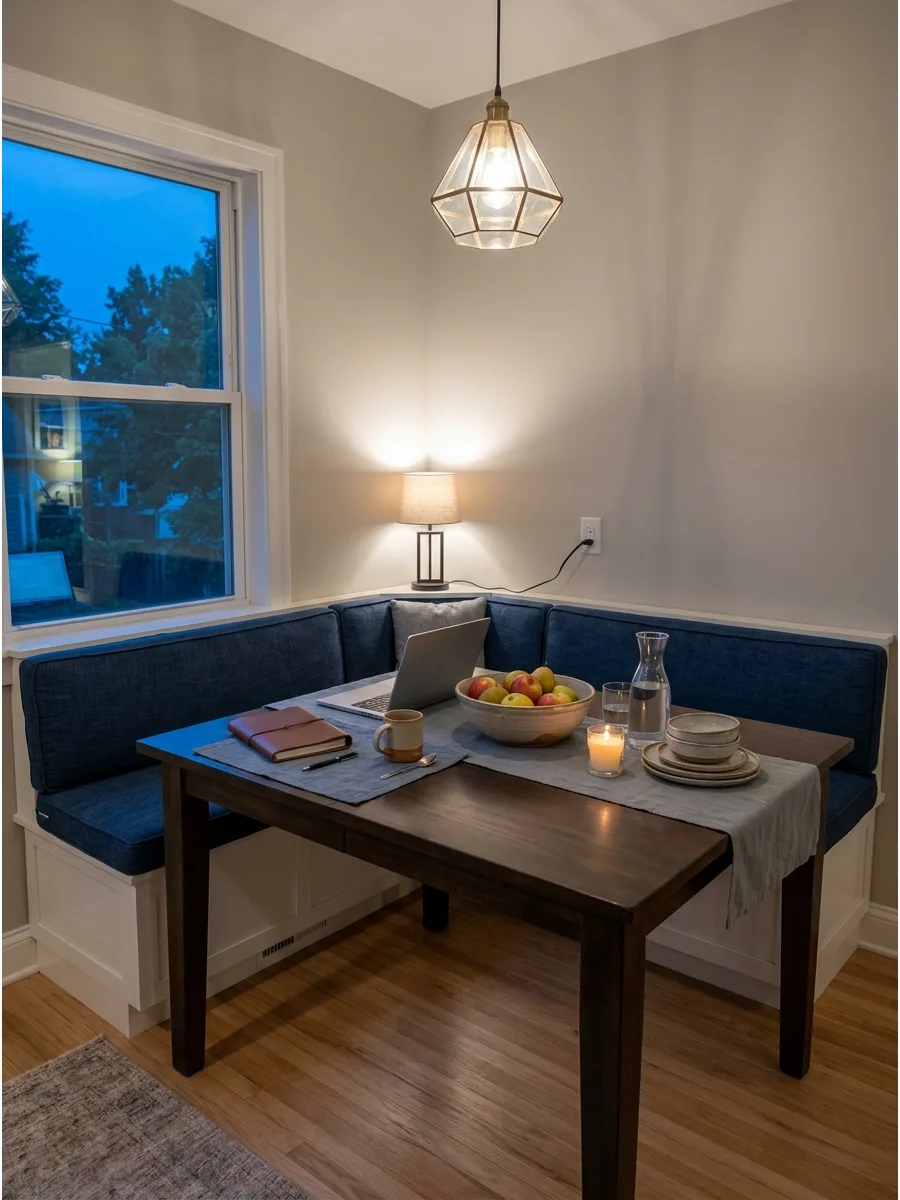 50. Multi-Use Corner Dining Nook