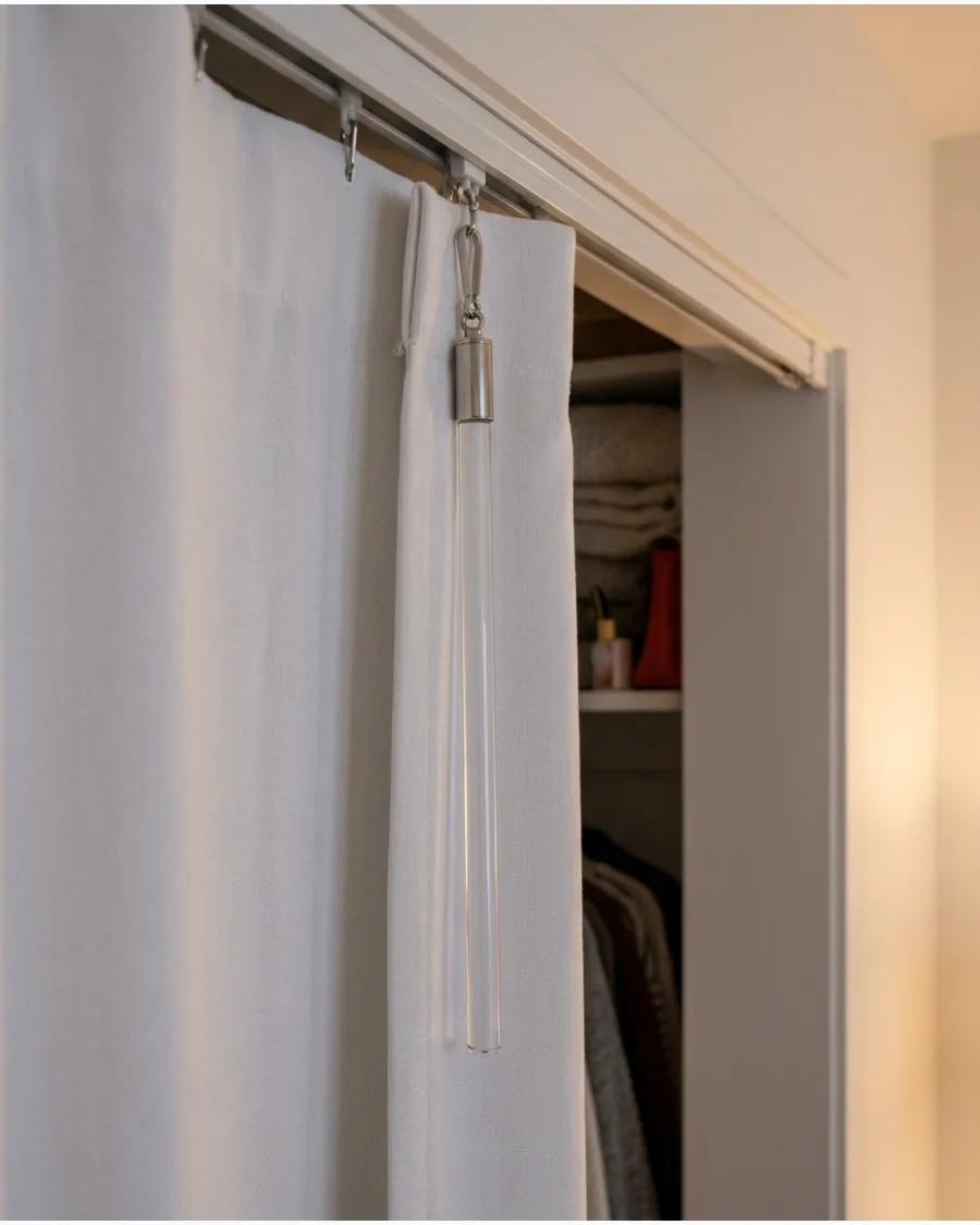 20. Track Curtains With Curtain Wands
