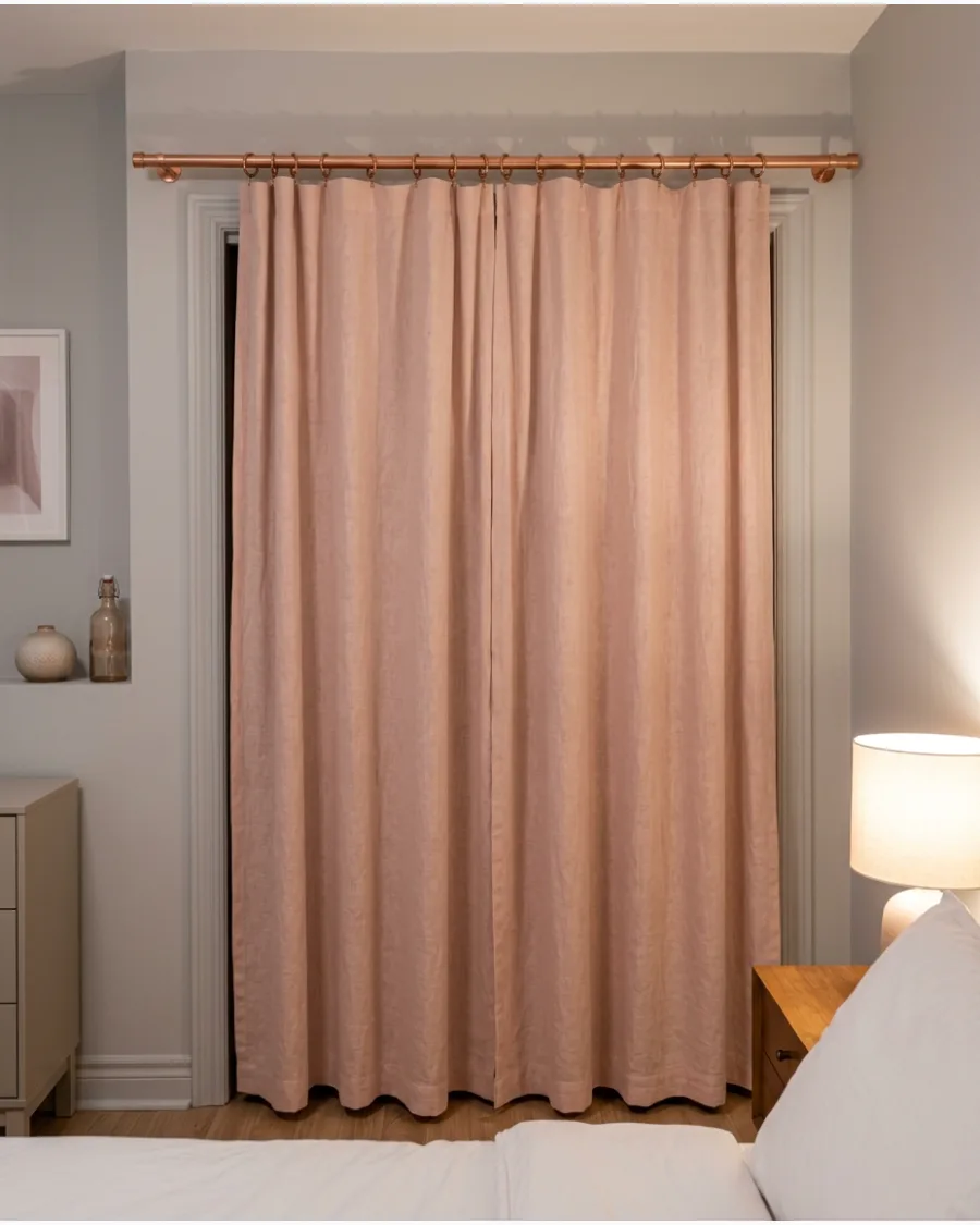 27. Soft Blush Closet Curtains