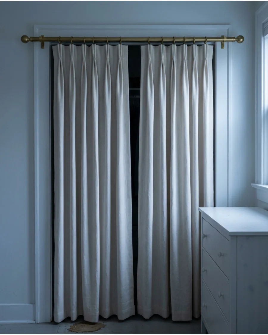 3. Ivory Pinch-Pleat Curtains