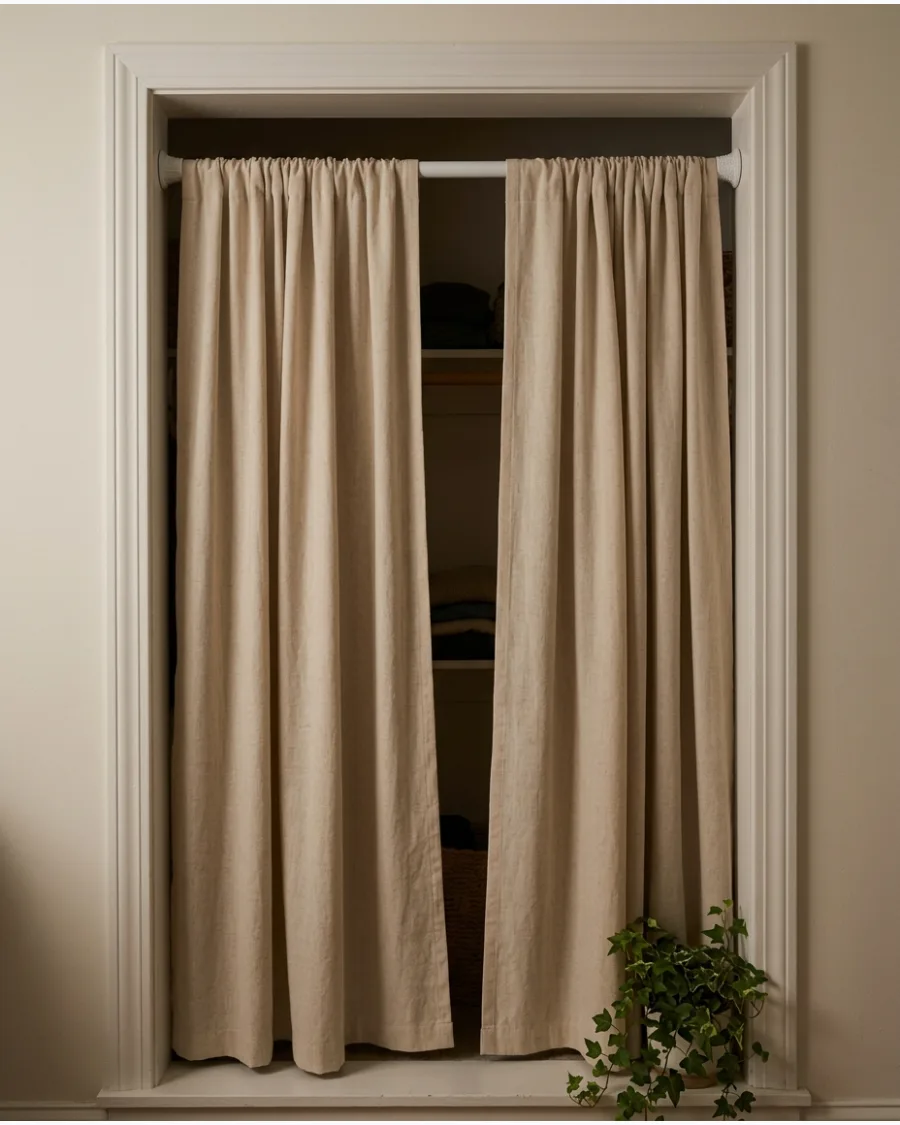 36. Tension-Rod Closet Curtain