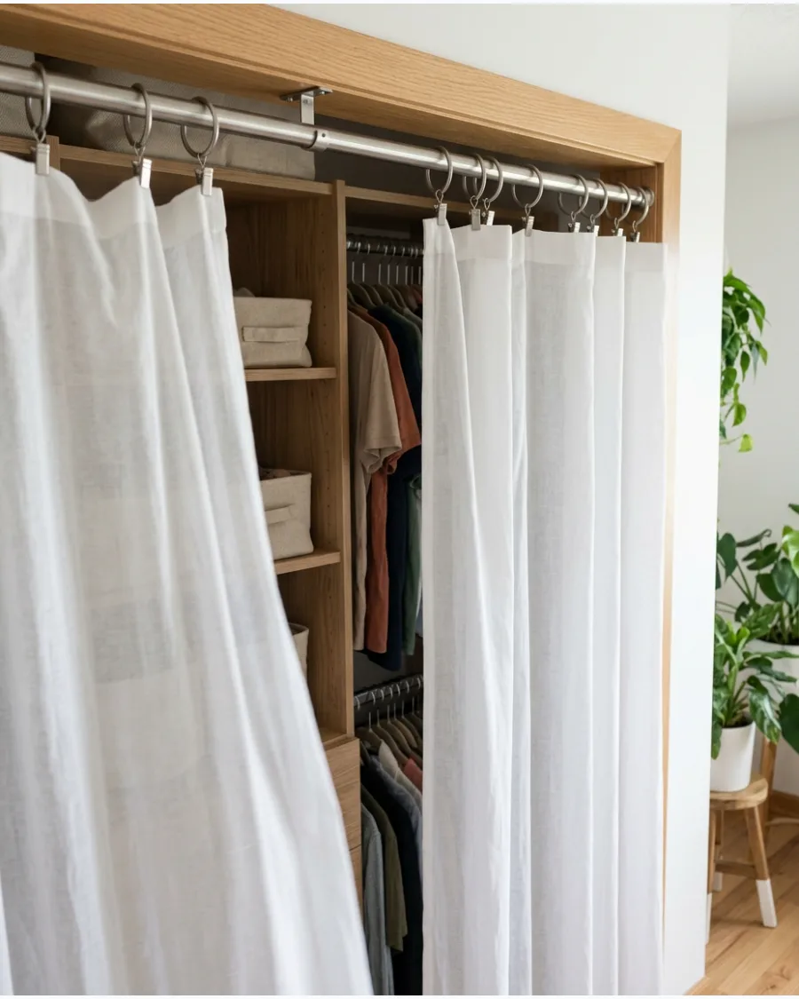 39. Lightweight Curtains for Easy Access