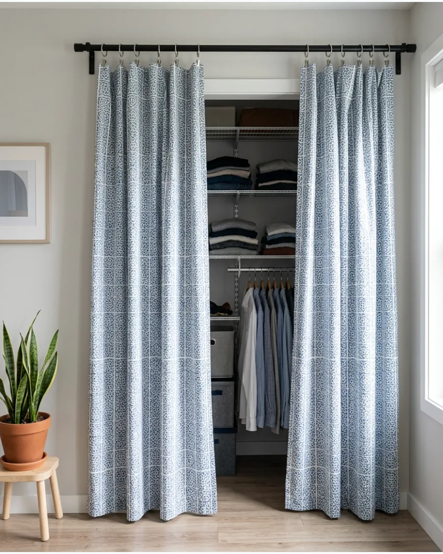 41. No-Sew Closet Curtains