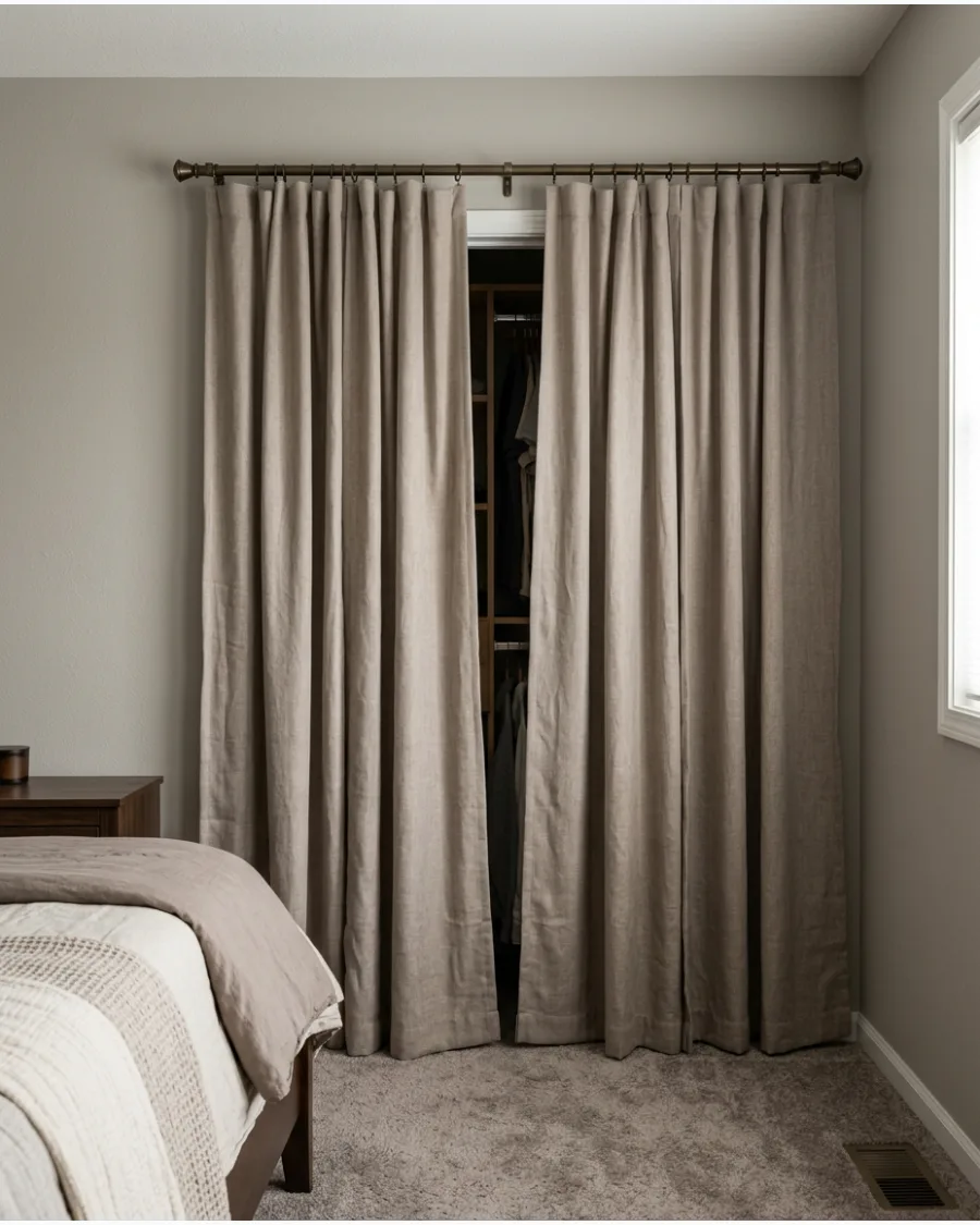 7. Taupe Curtains for a Cozy Bedroom