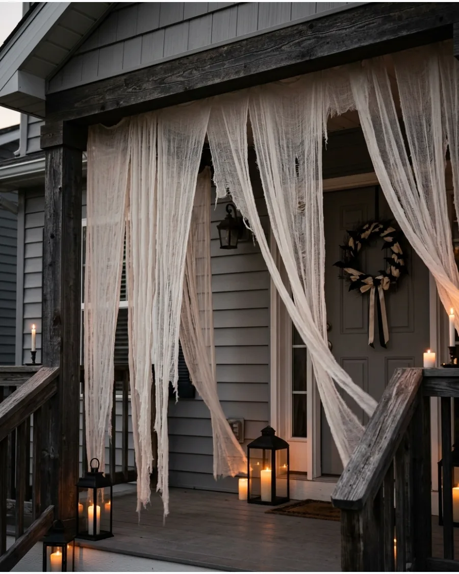 13. Ghostly Porch Curtains