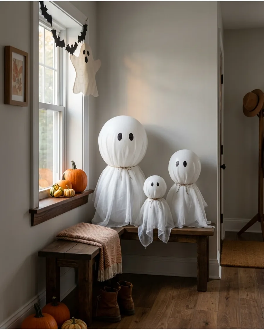 35. Balloon Ghost Family