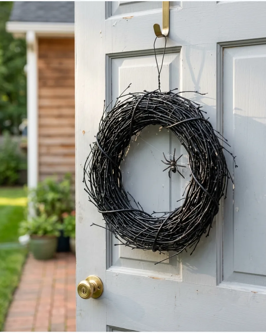 5. Black Twig Wreath
