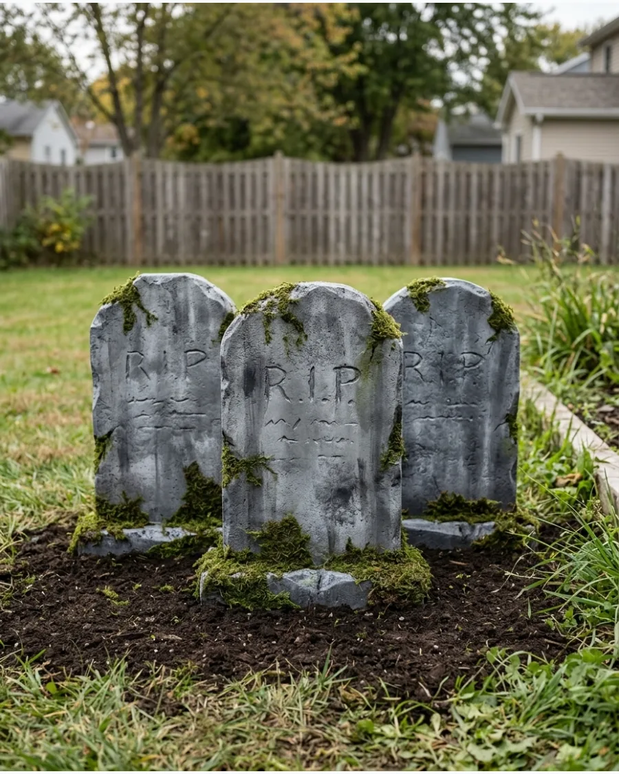 59. Weathered Mossy Graveyard Stones