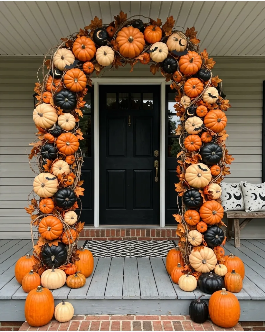 6. DIY Pumpkin Door Arch
