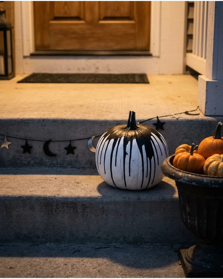 70. Dripping Paint Pumpkins