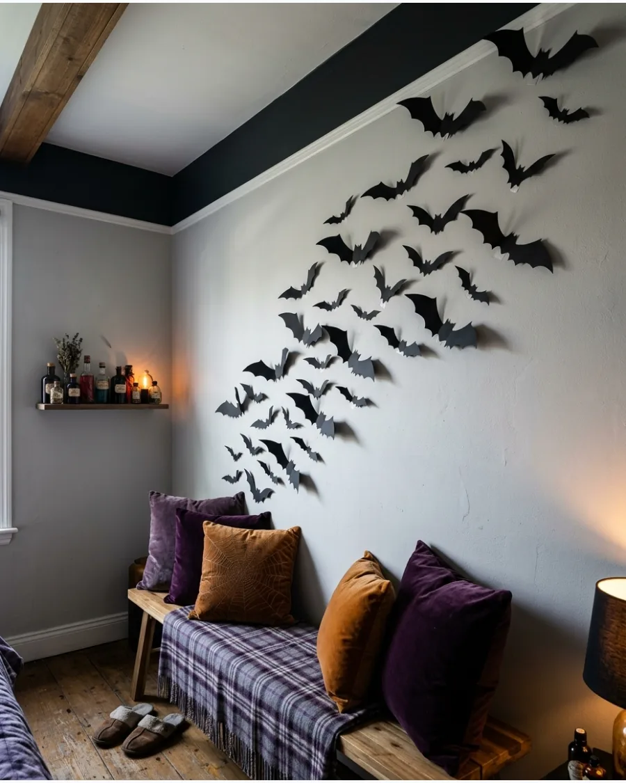 76. Paper Bat Feature Wall