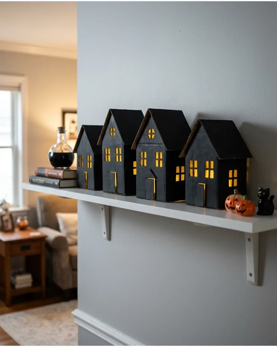 83. Cardboard Halloween Village