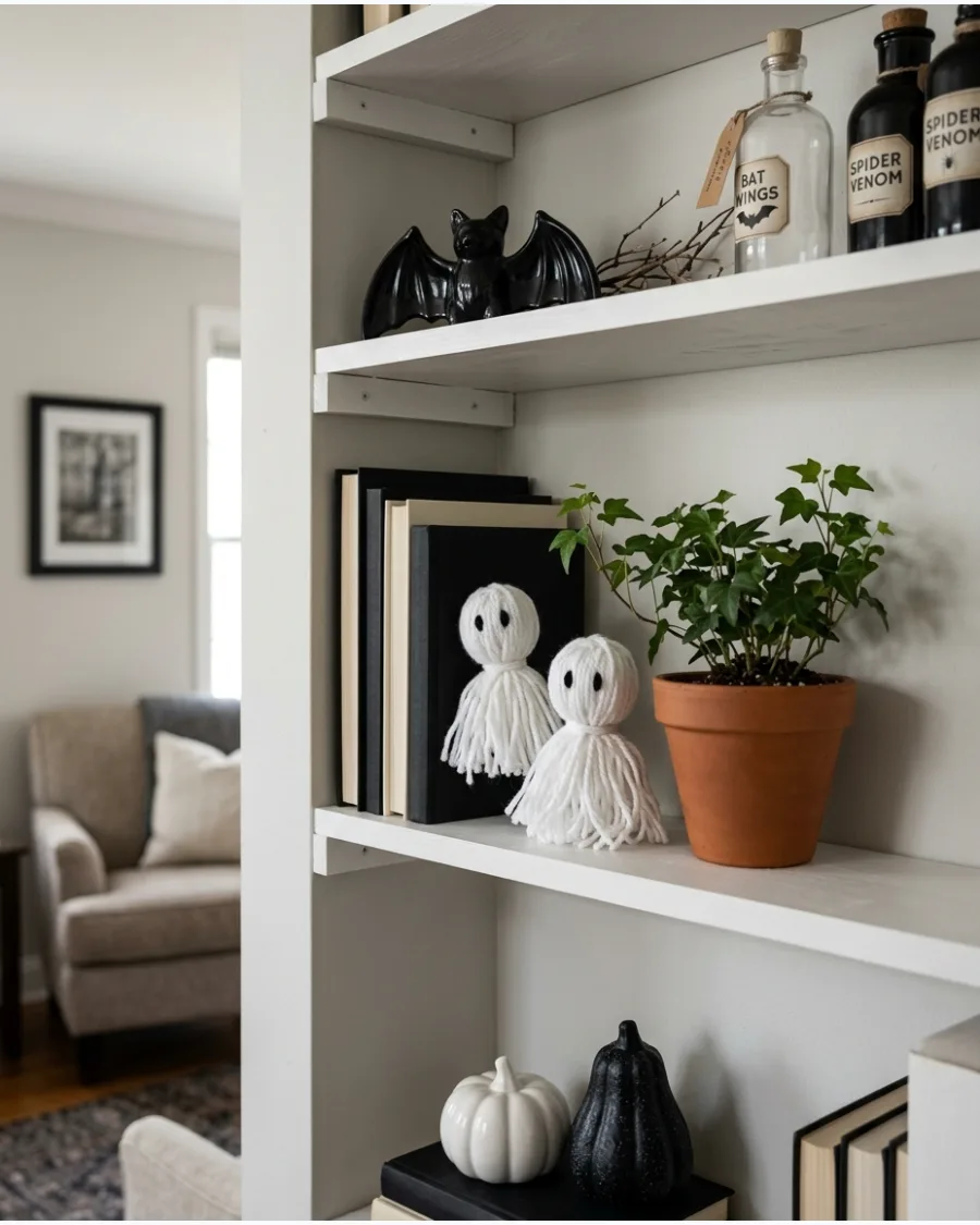 84. Ghost-Themed Bookshelf
