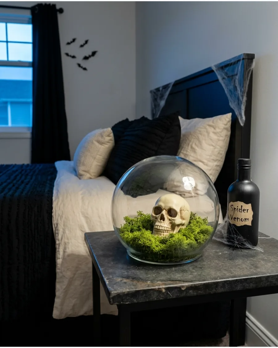 89. Mossy Skull Terrarium