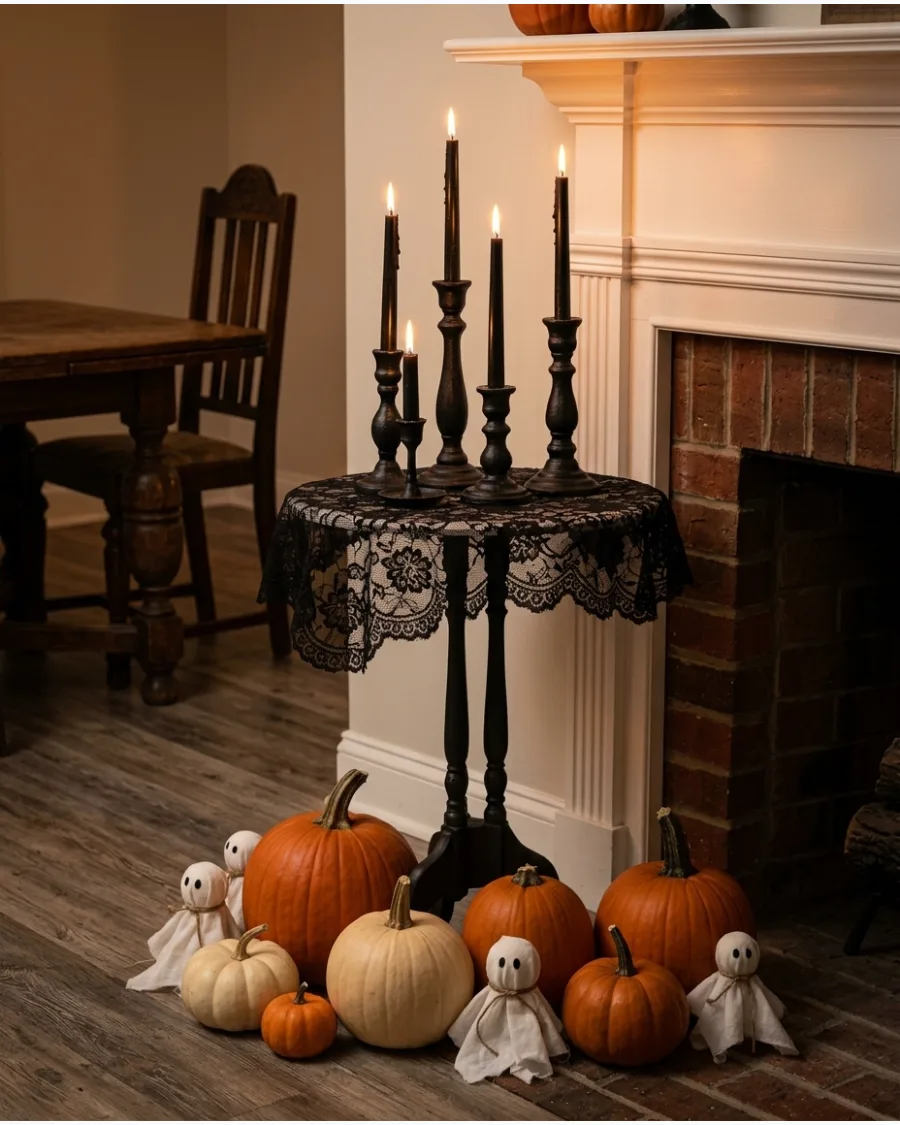 92. Victorian-Inspired Candle Display