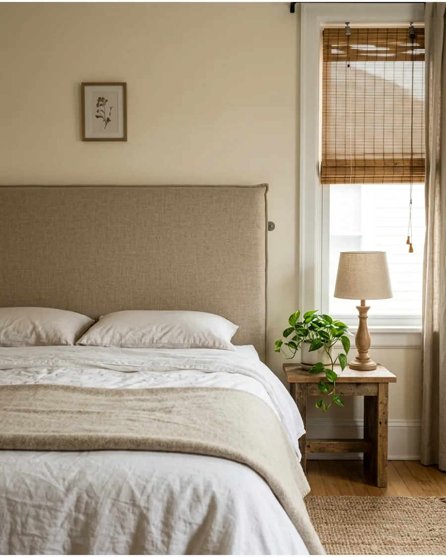1. Simple Rectangular Upholstered Headboard