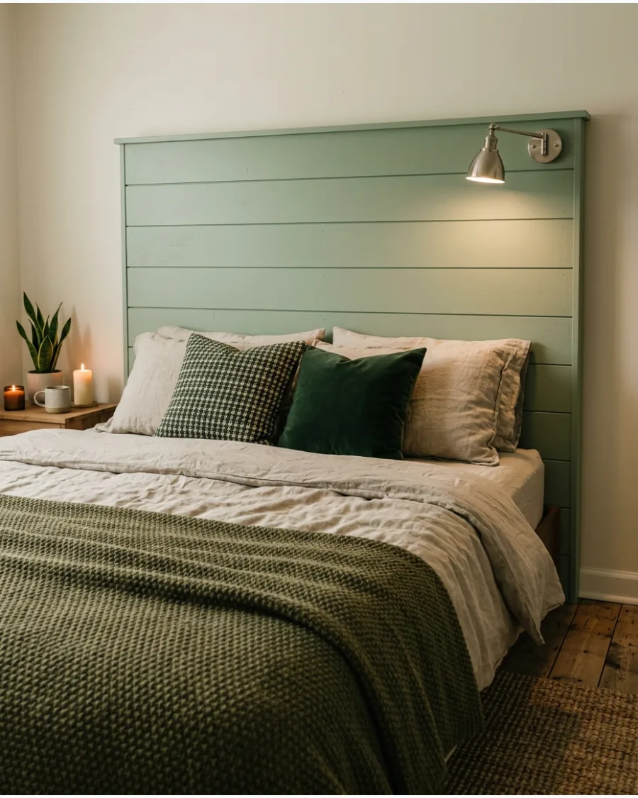 19. Painted Shiplap Headboard