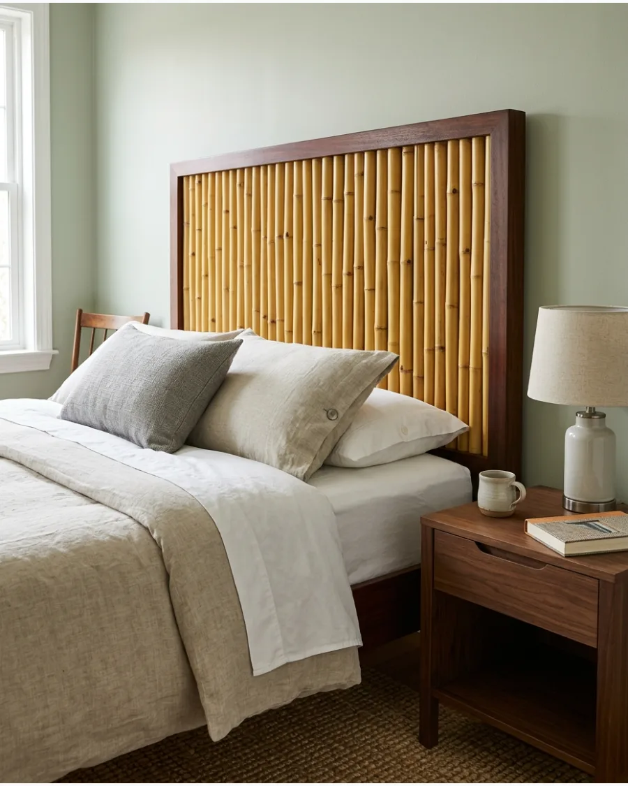 24. Bamboo Pole Headboard