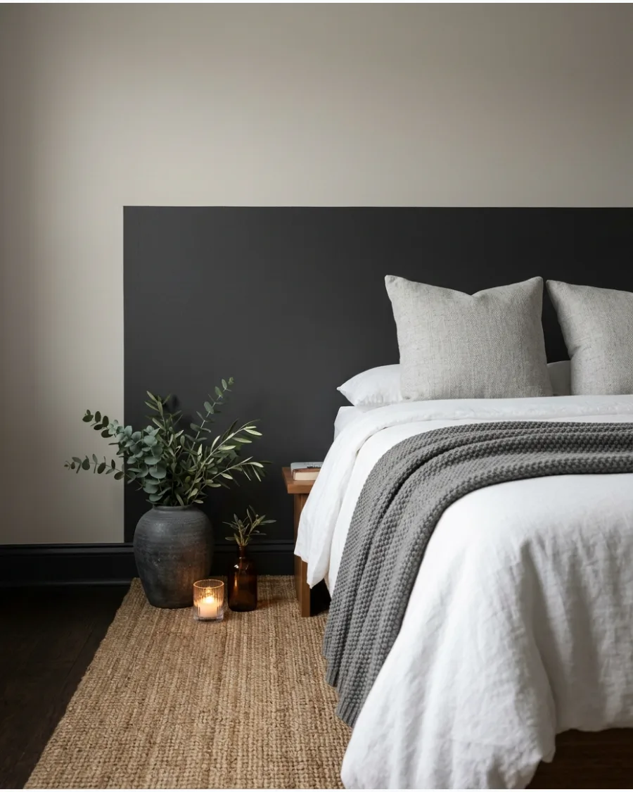 28. Painted Rectangular Headboard