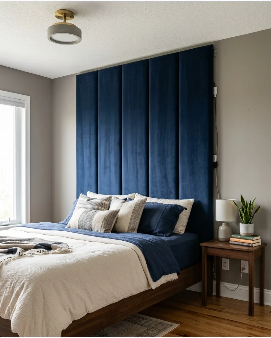 3. Vertical Channel-Tufted Headboard