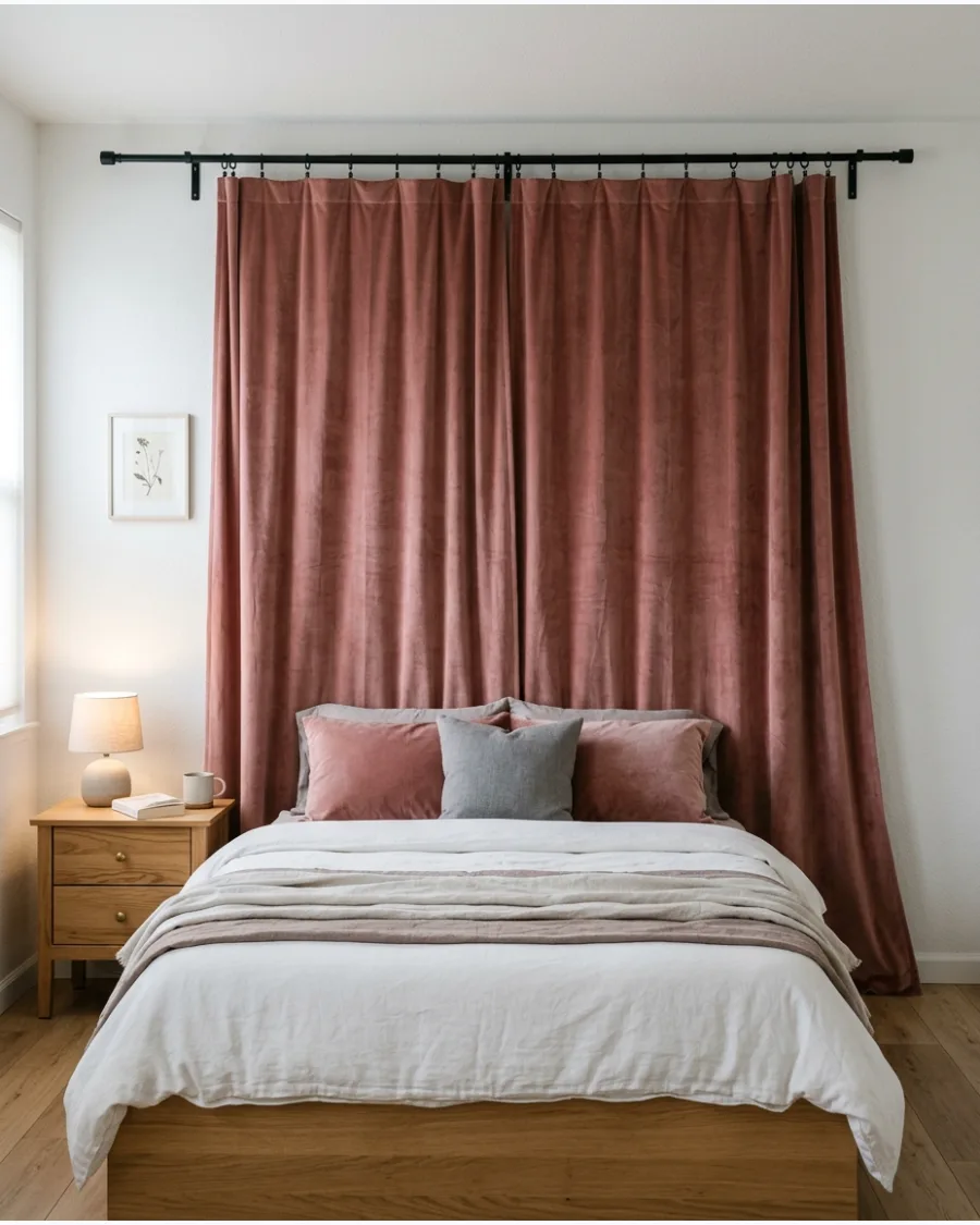 37. Curtain Headboard