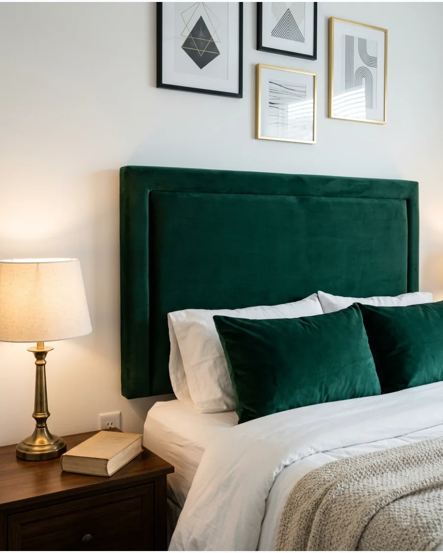 5. DIY Velvet Headboard