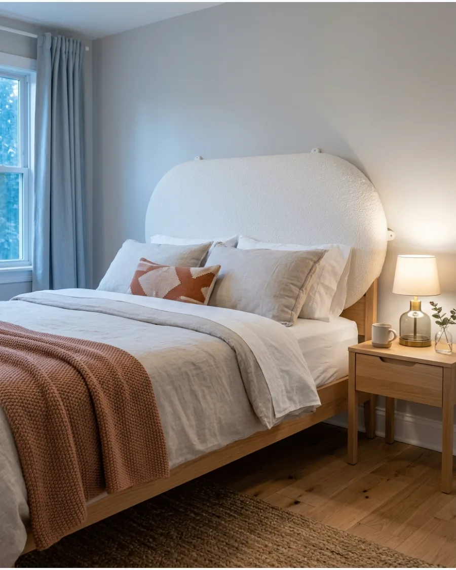 6. Bouclé Headboard