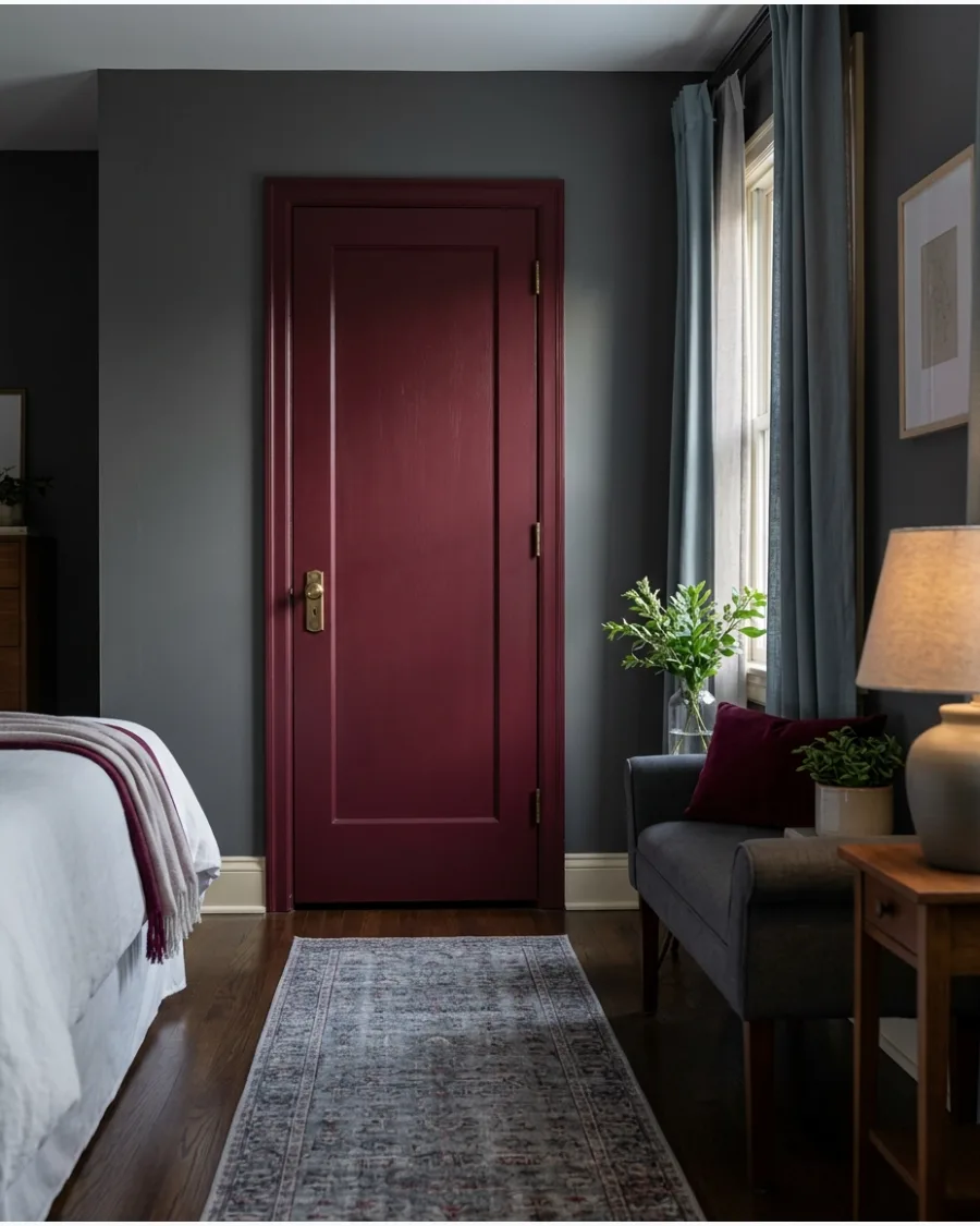 10. Deep Burgundy Door