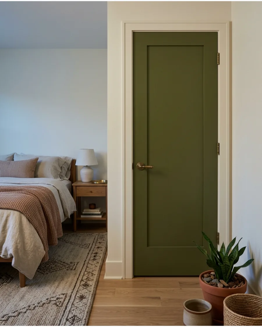 13. Muted Olive Door