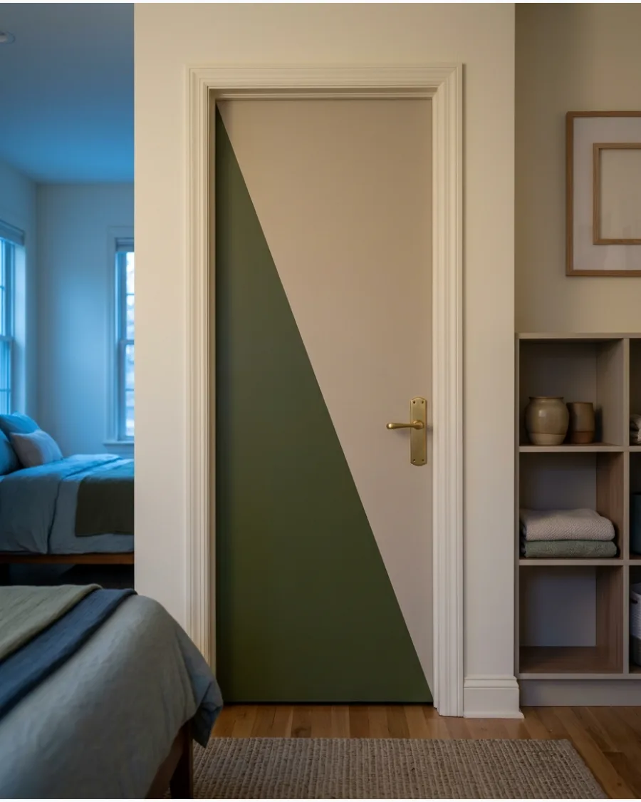 35. Diagonal Color-Block Door