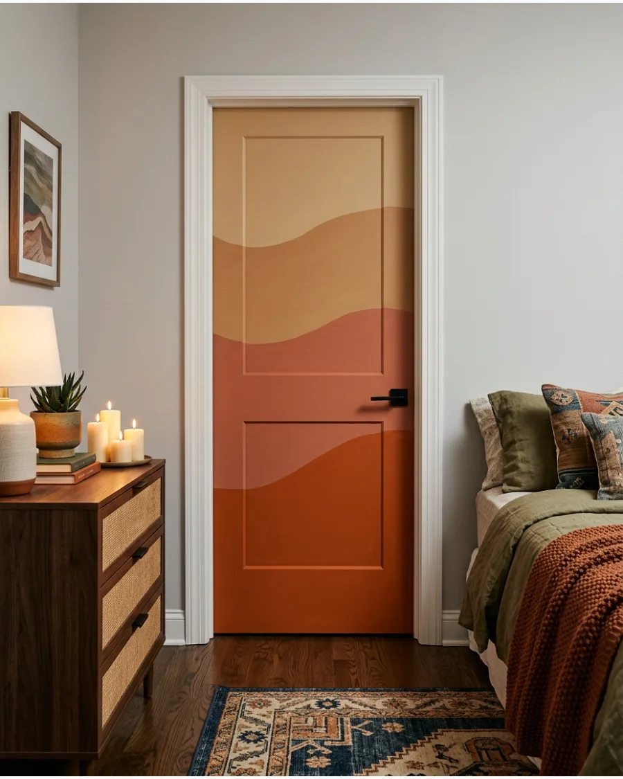 46. Wavy Color-Block Door