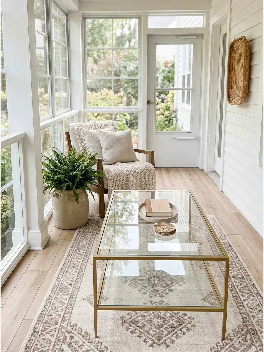 27. Add a Glass Coffee Table