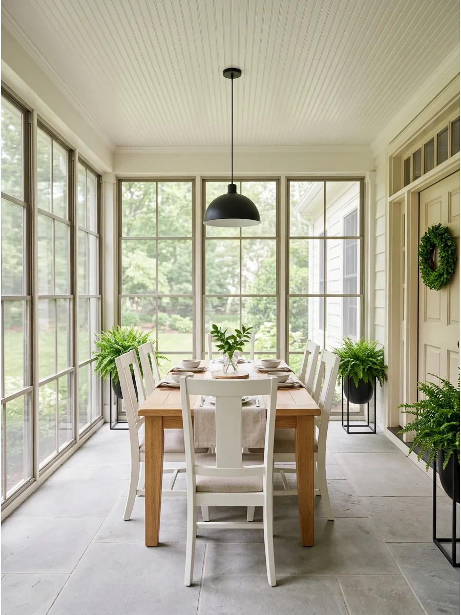 32. Turn the Porch Into a Full Dining Room