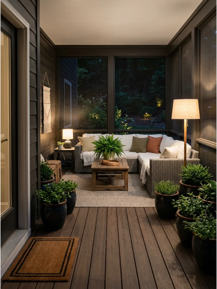 58. Create a Full Screened-Porch Lounge