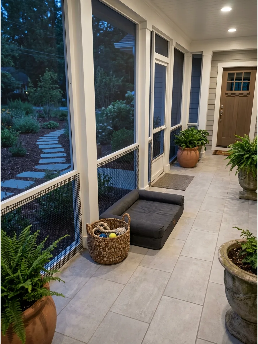 65. Build a Pet-Friendly Screened Area