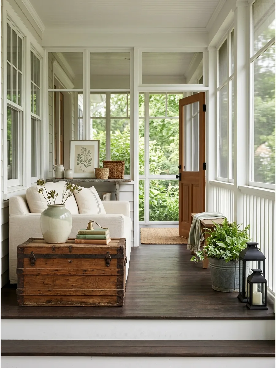 73. Style a Collected Farmhouse Porch