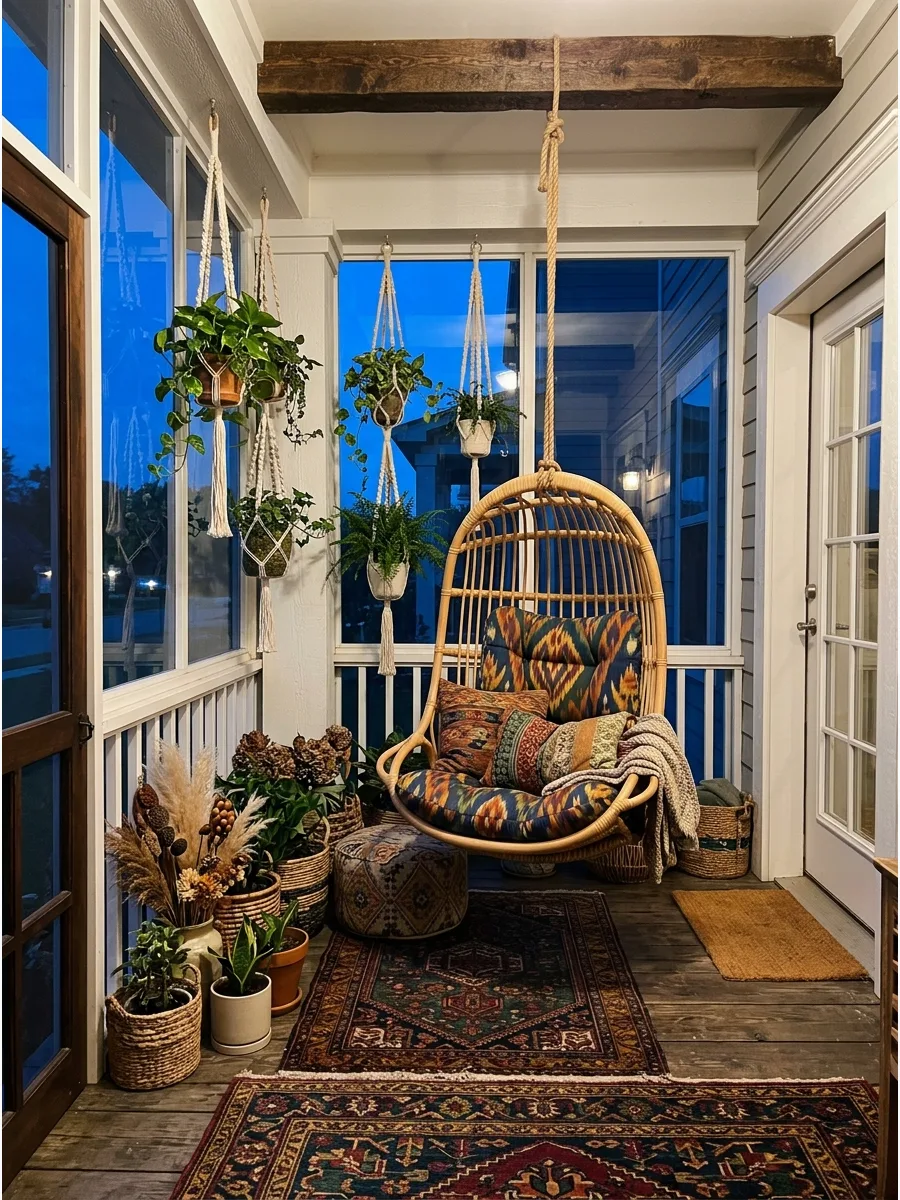 75. Design a Bohemian Enclosed Porch
