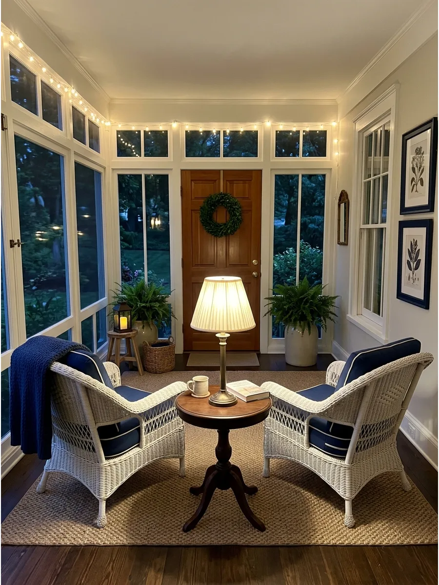 76. Create a Traditional Porch Sitting Room