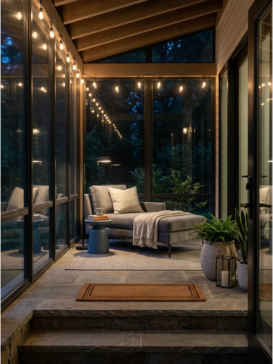 8. Add a Chaise Lounge Beside the Windows