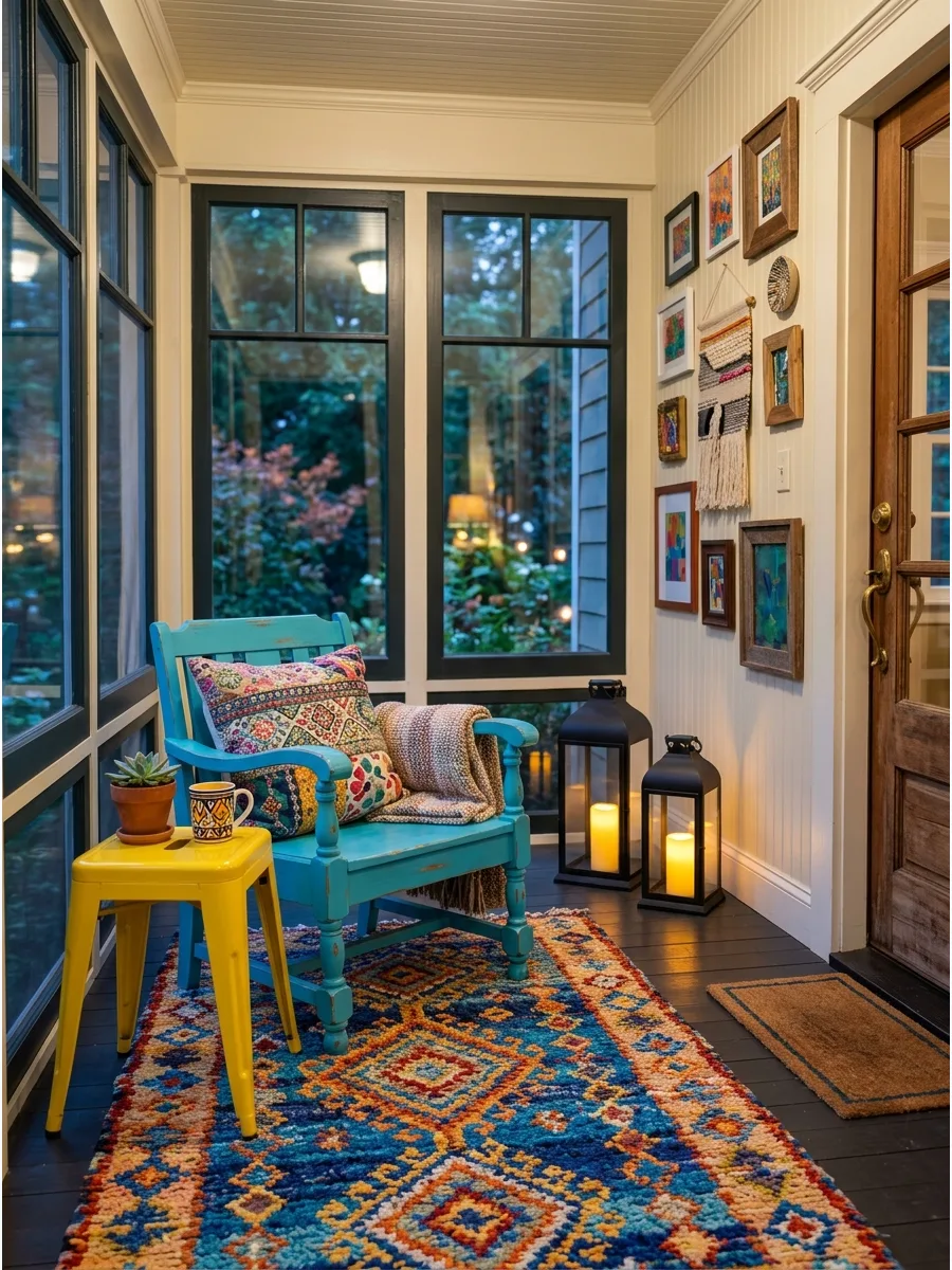 84. Build a Colorful Eclectic Porch